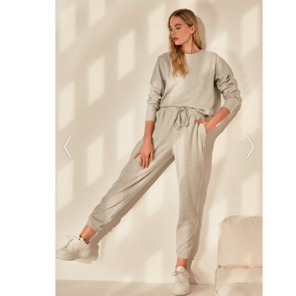 Gray Comfort Basic Knitted Sweatpants - Picture 2 of 10